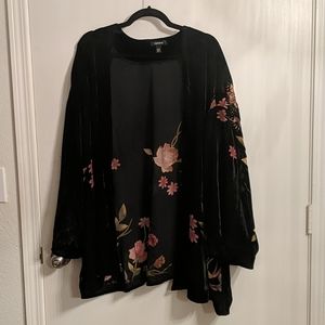 Torrid size 5/6 crushed velvet burnout jacket